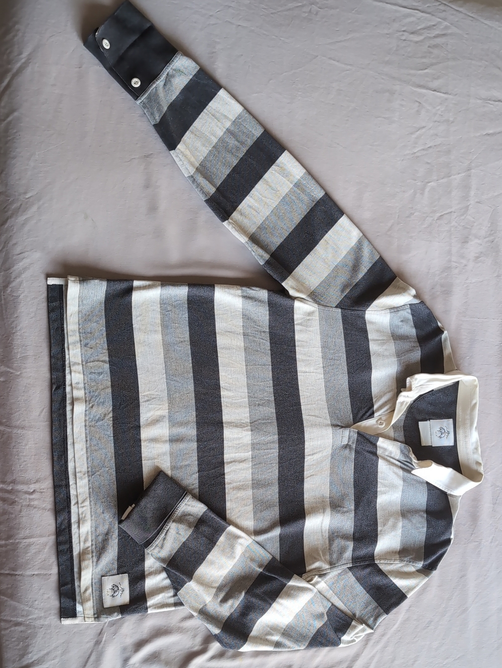 THOM BROWNE 'Black Fleece' HEAVYWEIGHT RUGBY Sz BB5 aka XL+  (Brooks Brothers)